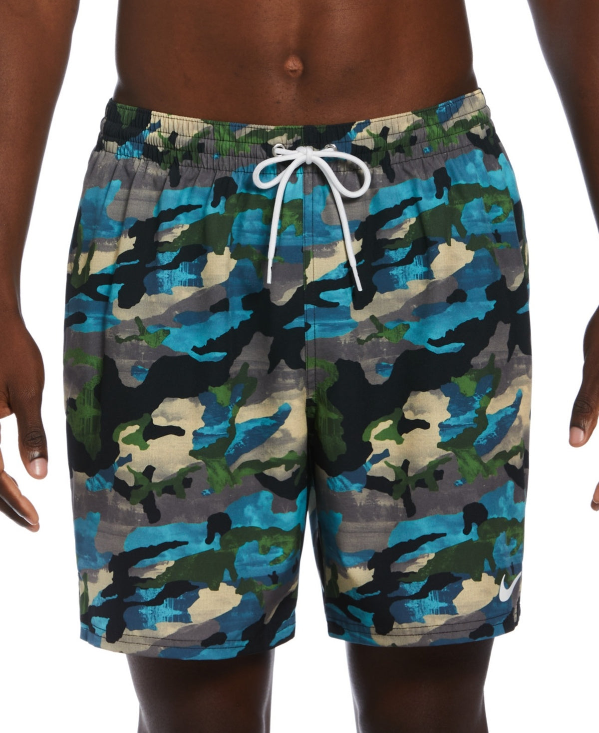 Nike Men Regular fit Swim Trunks Swimwear Small / 7 Black Camouflage