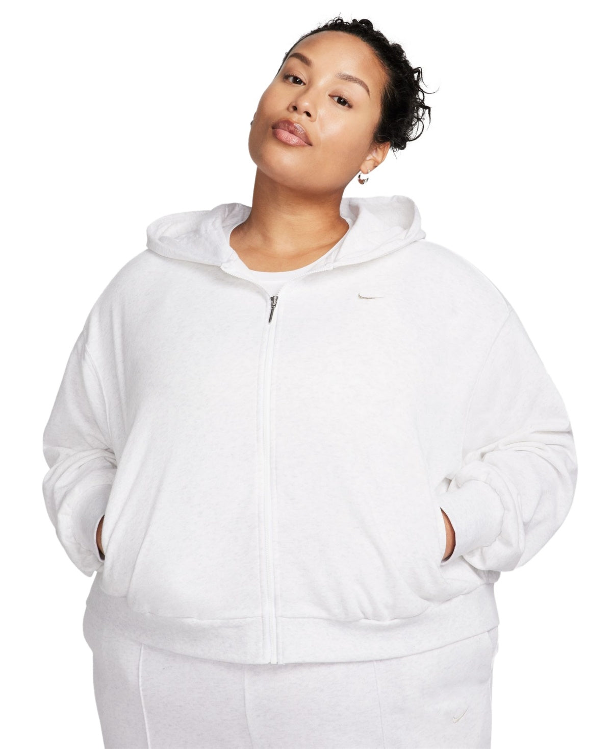 Nike Womens Regular fit Hoodie Sweatshirt 3X White