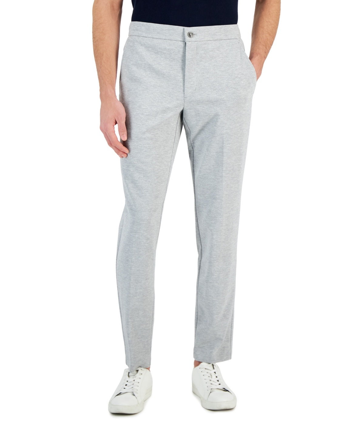 Alfani Men's Modern Fit Stretch Heathered Knit Suit Dress Pants Grey 30 x 30