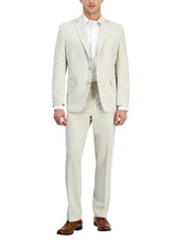 Perry Ellis Portfolio Mens Modern fit 2 Piece Suit 38 R / 31 Waist Stone Beige
