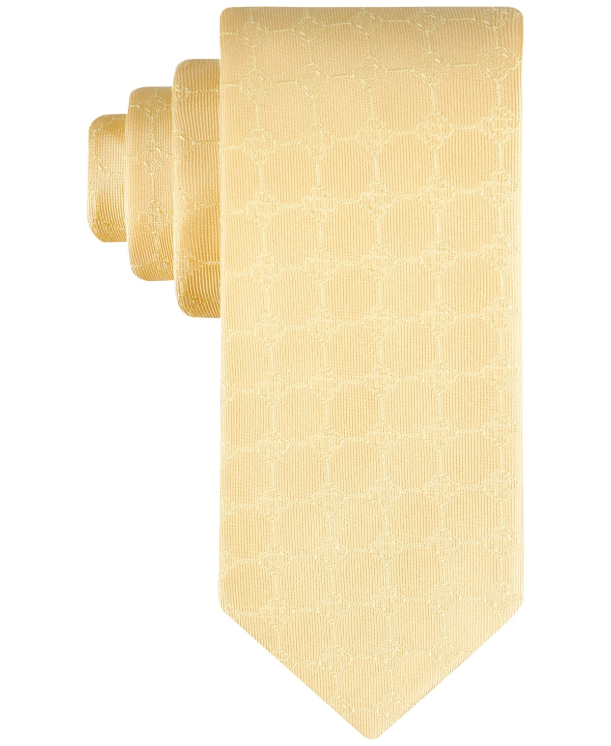 Tommy Hilfiger Mens Regular fit Tie Necktie One Size Yellow Derby Grid