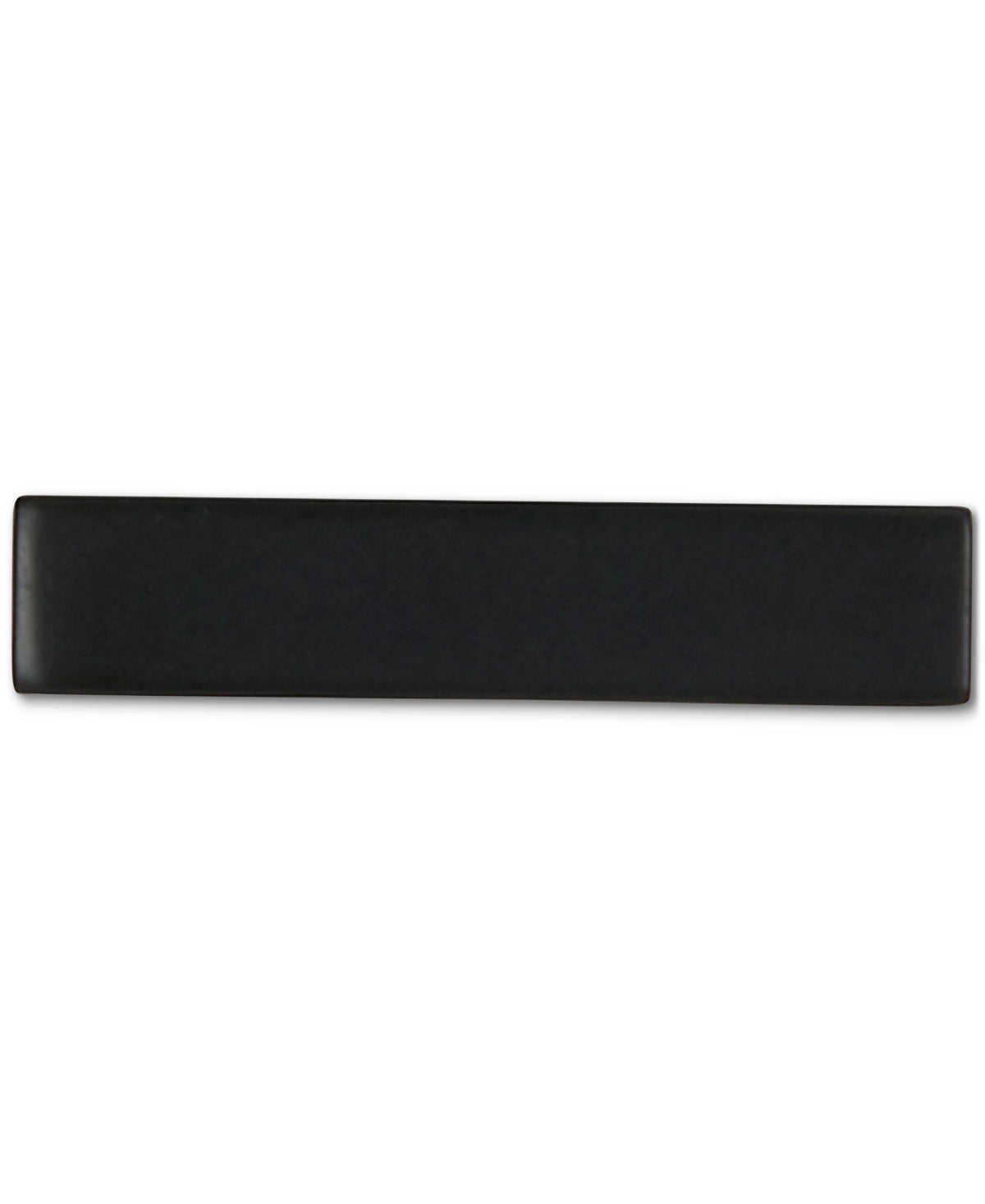 ConStruct Mens Solid Black 1" Tie Bar Black
