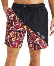 Nautica Mens Regular fit Swim Trunks Swimwear Large / 8 Inseam Blue