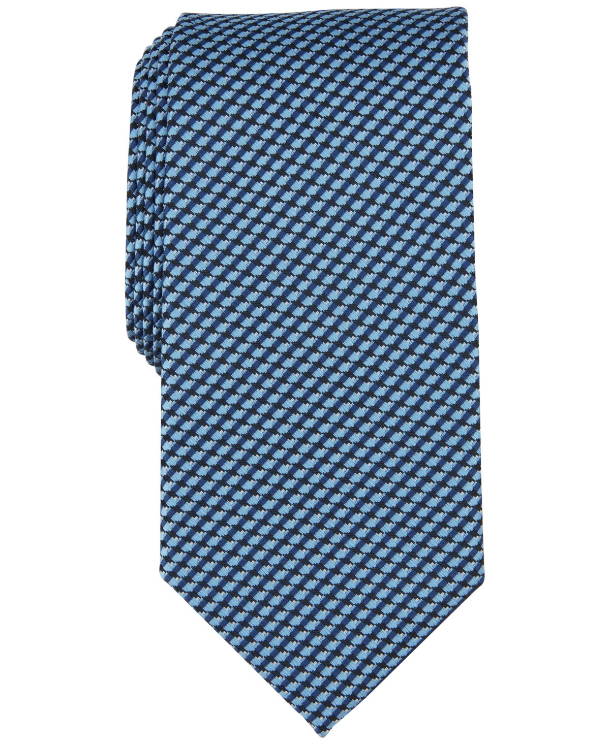 Perry Ellis Mens Regular fit Tie Necktie One Size Blue Navy Mini Dot