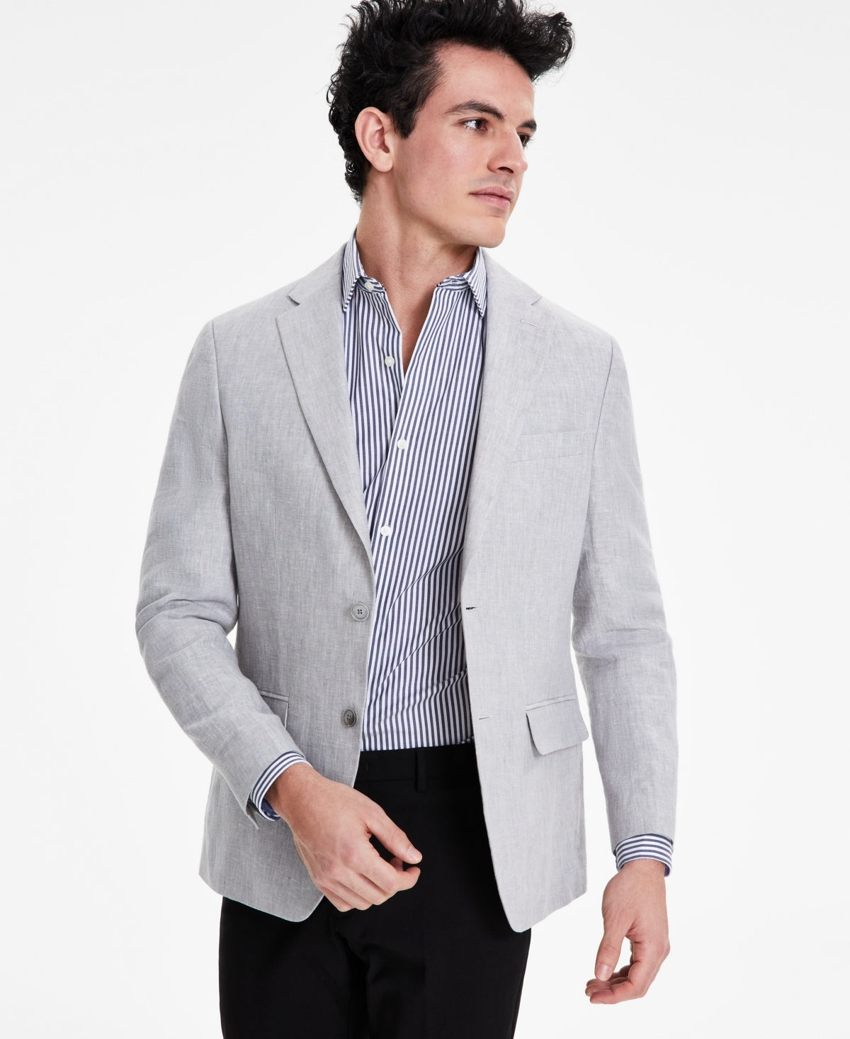 Tommy Hilfiger Mens Modern fit Sport Coat Blazer 38 S Light Grey Solid