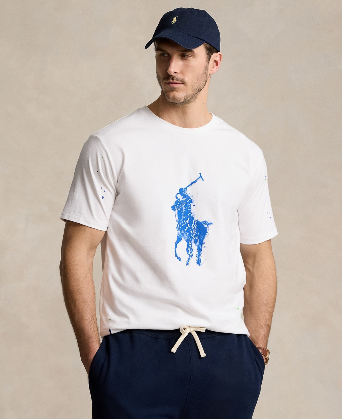 Polo Ralph Lauren Mens Classic fit Short Sleeve Big Logo T-Shirt Shirt 2XB White