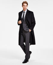 Michael Kors Mens Classic fit Overcoat Coat 40 S Black Solid