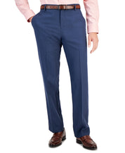 Perry Ellis Portfolio Mens Modern fit Dress Pants 30 / 30 Steel Blue Plaid