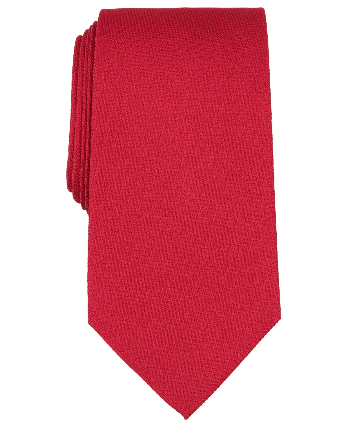 Brooks Brothers B by Mens Textured Solid Silk Neck Tie Red