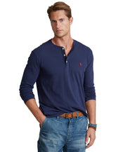 Polo Ralph Lauren Mens Henley Long Sleeve T Shirt Shirt Cruise Navy XS
