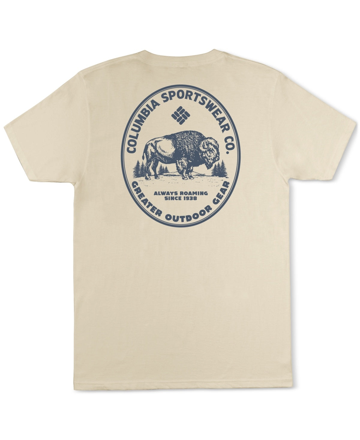 Columbia Mens Regular fit Short Sleeve T-Shirt Shirt XXL Beige Solid
