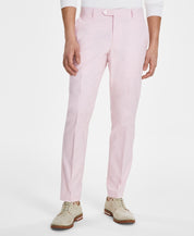 Tommy Hilfiger Mens Modern fit Dress Pants 34 / 34 Pink Solid Stretch