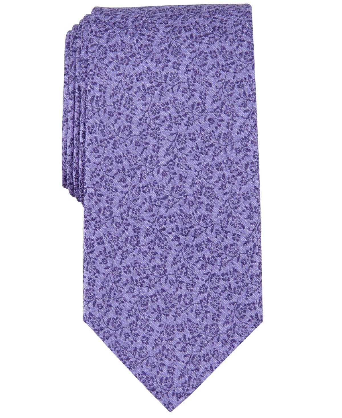 Michael Kors Mens Tie Necktie One Size Purple Linley Floral