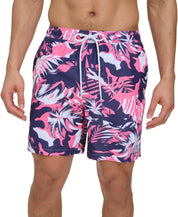 Calvin Klein Mens Regular fit Swim Trunks Swimwear XL / 7 Inseam Pink Floral