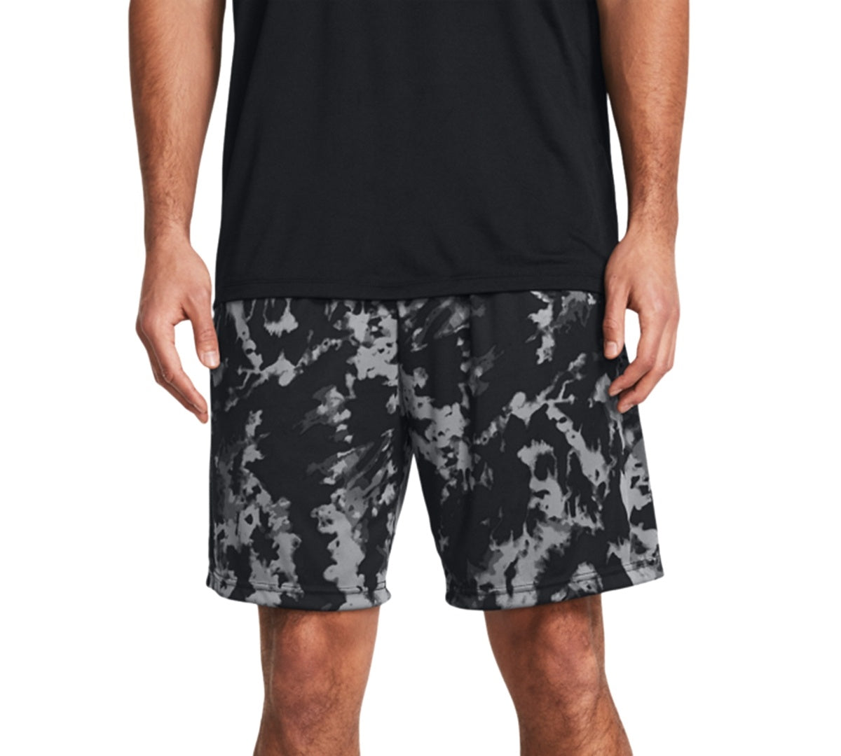 Under Armour Mens Loose fit Athletic Shorts Medium Black Camouflage