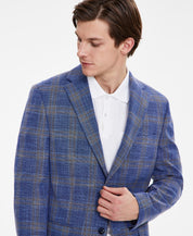 Tommy Hilfiger Mens Modern fit Sport Coat Blazer 38 R Blue Plaid
