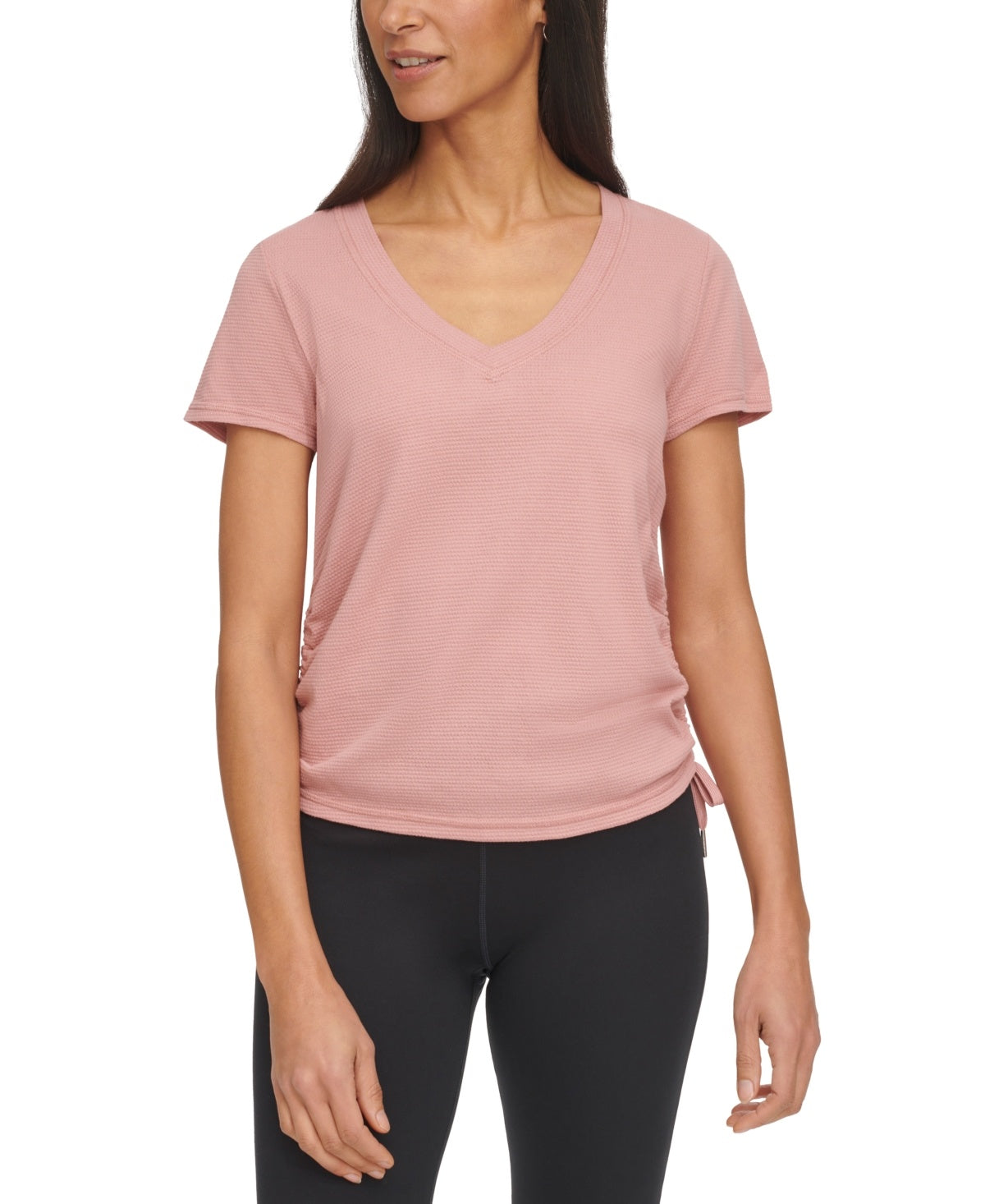 Calvin Klein Women Regular fit Short Sleeve T-Shirt Shirt XS Pink Solid