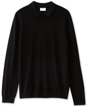 Frank And Oak Mens Merino Wool Long Sleeve Polo Sweater Black XL