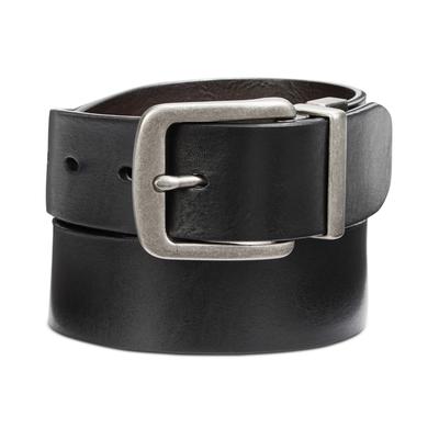 Perry Ellis Men's Cut-Edge Reversible Leather Belt Black Brown 40