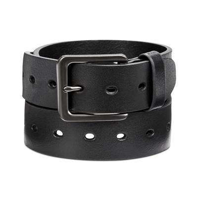 Perry Ellis Men's Big Loop Belt 100% Leather Regular Black 40
