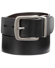 Perry Ellis Men's Reversible Leather Belt Black Brown 32