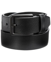 Perry Ellis Portfolio Mens Casual Pebble Leather Belt Black 30