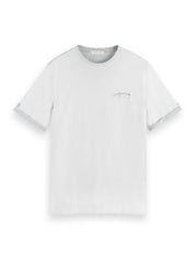 Scotch & Soda Mens Garment Dye Left Chest Logo Short Sleeve T Shirt White XL