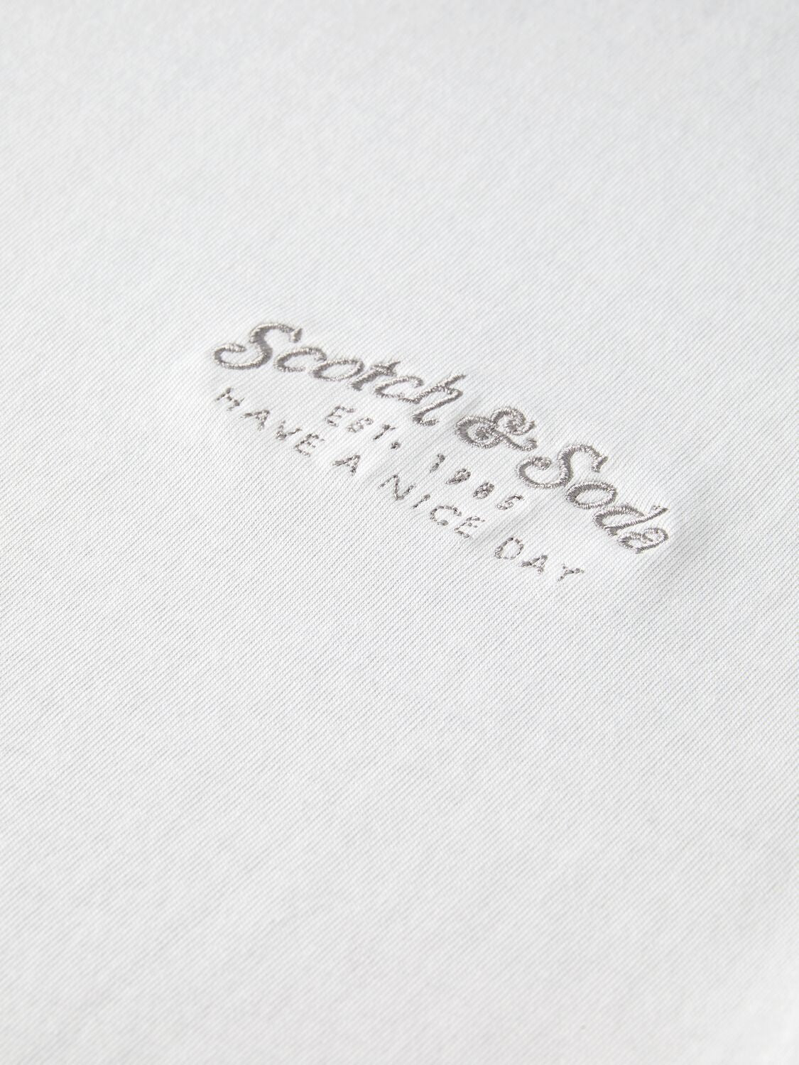 Scotch & Soda Mens Garment Dye Left Chest Logo Short Sleeve T Shirt White XL