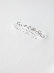 Scotch & Soda Mens Garment Dye Left Chest Logo Short Sleeve T Shirt White XL