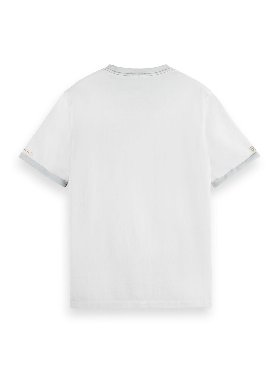 Scotch & Soda Mens Garment Dye Left Chest Logo Short Sleeve T Shirt White XL