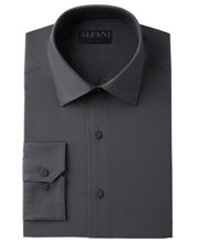 Alfani Mens Slim fit Dress Shirt Small 14-14.5 32-33 Dark Grey Solid