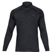 Under Armour Mens Regular fit Long Sleeve Half Zip Shirt XL Black Solid