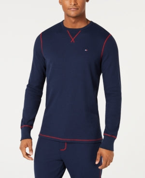 Tommy Hilfiger Men's Thermal Lounge T-Shirt Large Navy Blue