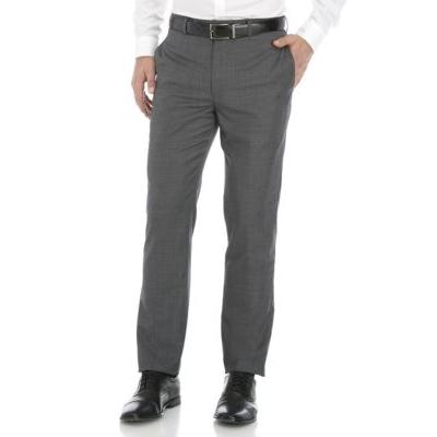 Calvin Klein Mens Slim fit Dress Pants 40 / 34 Grey Solid Stretch