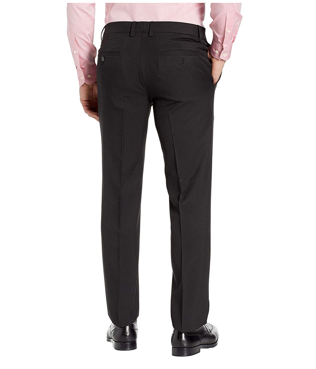 Kenneth Cole Mens Modern fit Dress Pants 34 / 30 Black Check Stretch