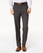 Kenneth Cole Reaction Mens Modern fit Dress Pants 34 / 32 Dark Grey Check