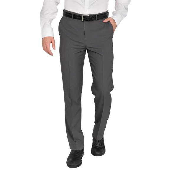 Dockers Mens Slim fit Dress Pants 34 / 30 Charcoal Grey Solid Stretch