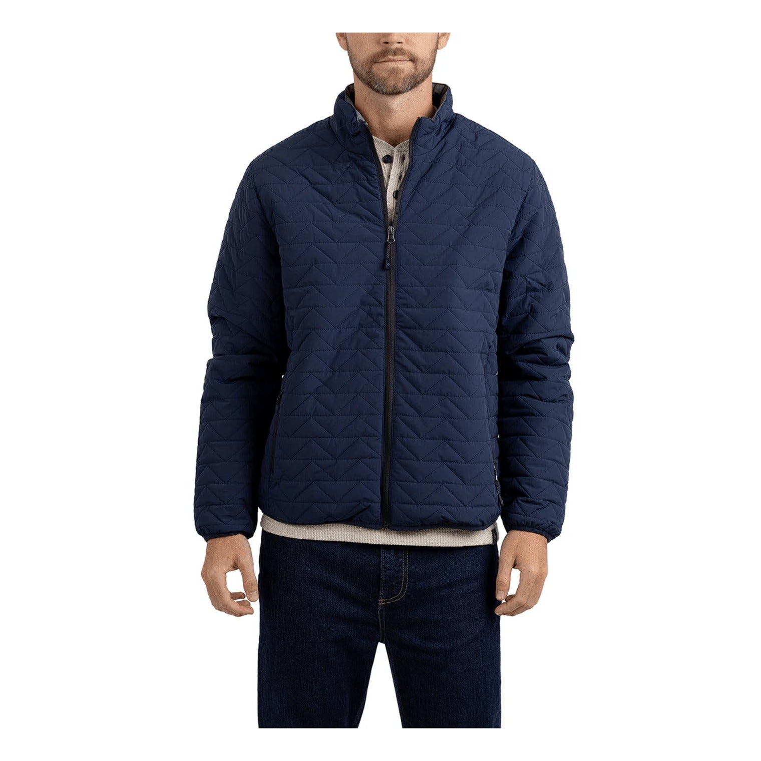 Rainforest Essential  Mens Packable Jacket Mood Indigo Blue  Large