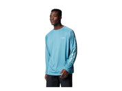 Columbia Men Regular fit Long Sleeve T-Shirt Shirt Large Blue Solid