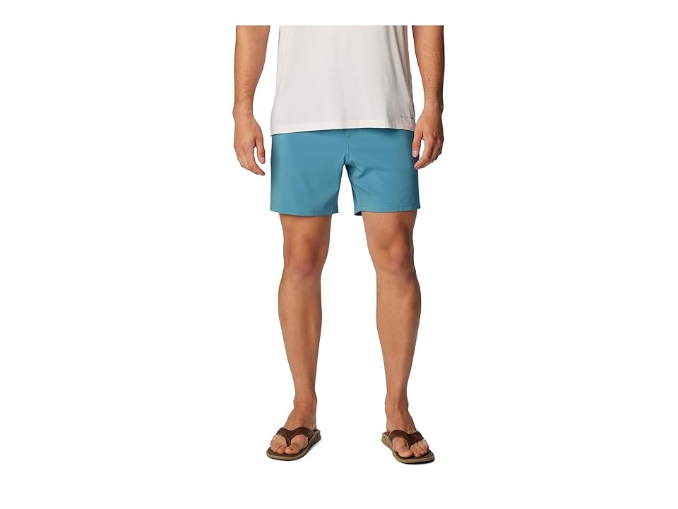 Columbia Mens Regular fit Casual Uncharted Shorts Small / 6 Blue Solid