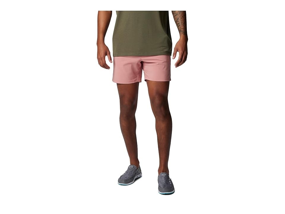 Columbia Mens Regular fit Casual Uncharted Shorts 6 Inseam XXL Pink Solid
