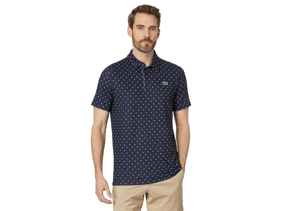 Lacoste Mens Regular Fit Logo Golf Polo Shirt Navy Blue EU 7 US XXL