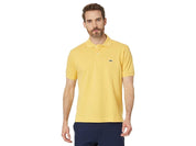 Lacoste Mens Regular fit Short Sleeve Polo Shirt 7 2XL Yellow Solid