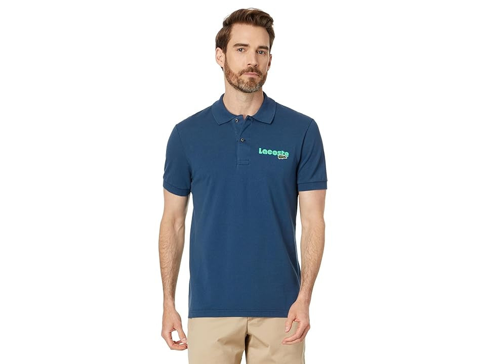 Lacoste Mens Regular fit Short Sleeve Polo Shirt XXXXL Blue Solid