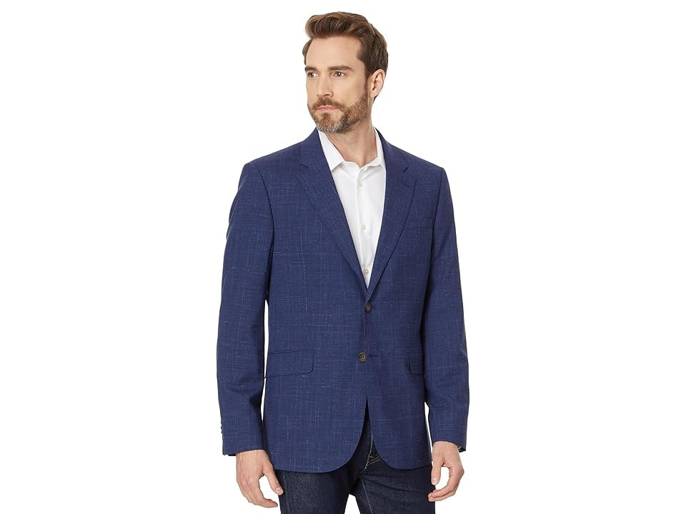 Ted Baker Mens Slim fit Sport Coat Blazer 40 R Blue Plaid