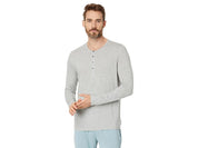 Calvin Klein Mens Regular fit Lounge Henley T-Shirt Pajamas Small Grey