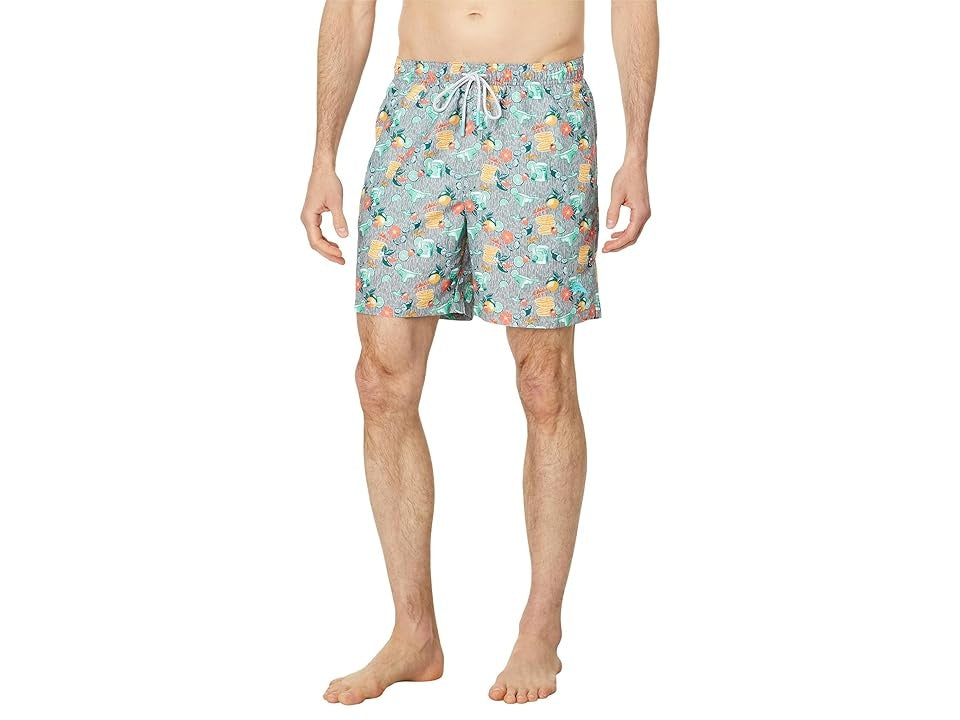 Tommy Bahama Mens Regular fit Swim Trunks Swimwear Large Grey