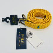 Polo Ralph Lauren Belt Woven Braided Men’s Small Yellow Blue Pony Small