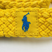 Polo Ralph Lauren Belt Woven Braided Men’s Small Yellow Blue Pony Small