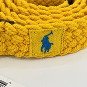 Polo Ralph Lauren Belt Woven Braided Men’s Small Yellow Blue Pony Small